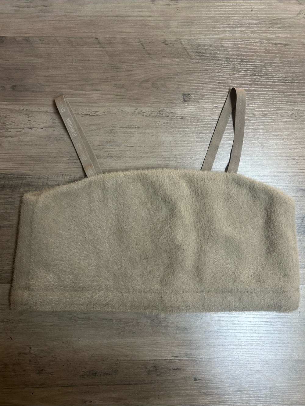 Gymshark X Whitney Simmons Beige Faux-Fur Cropped Cami